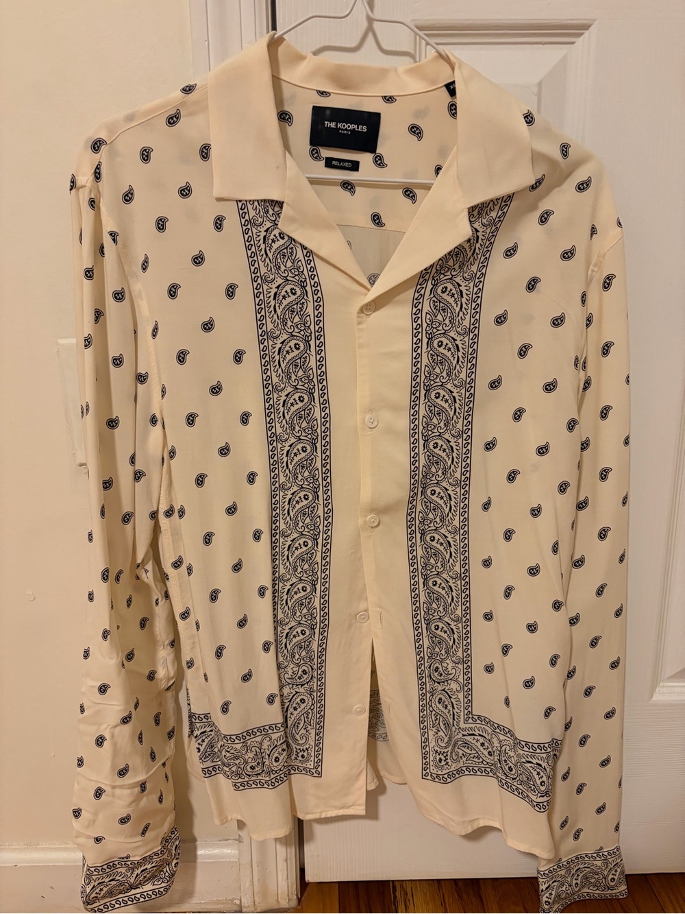The Kooples man Cream Shirt silk shirt Xs but can fit nicely woman size Xs/s
